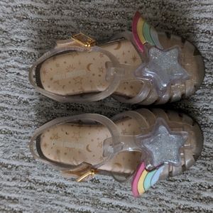 Mini Melissa MINI POSSESSION II Glitter Jelly Sandals Rainbow/Star
